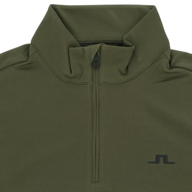 J.LINDEBERG GOLF 保温 サイドメッシュ切替 長袖 ハーフジップ モックネックシャツ view2