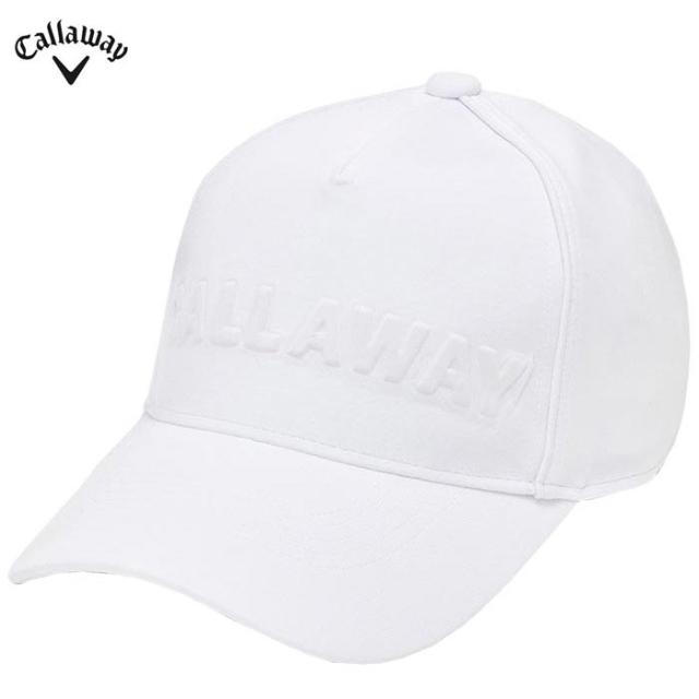 [2024年モデル] キャロウェイ メンズ ロゴエンボス キャップ C24291102 1030 ホワイト