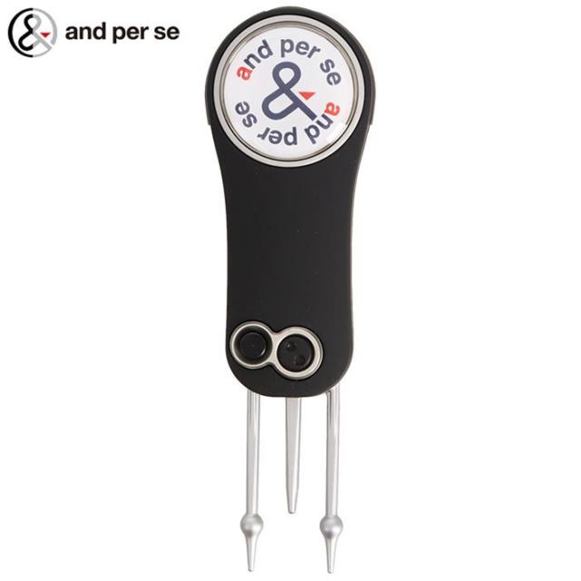 [2024年モデル] アンパスィ ユニセックス マーカー付き ワンプッシュオープン型 グリーンフォーク AUA0008 20 ブラック