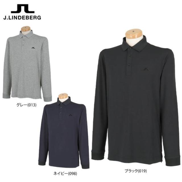J.LINDEBERG GOLF ロゴ刺繍 4WAYストレッチ 長袖 ポロシャツ
