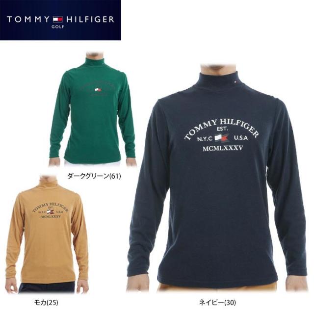 TOMMY HILFIGER GOLF アーチロゴプリント ストレッチ 長袖 ハイネックシャツ