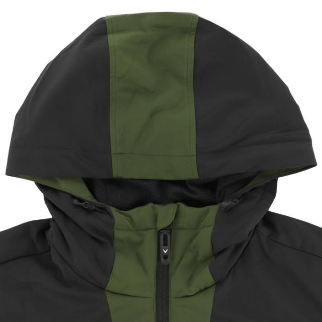 Callaway GOLF スターストレッチ カラーブロック メッシュ裏地 収納袋付き 長袖 フルジップ フード付き ブルゾン view2