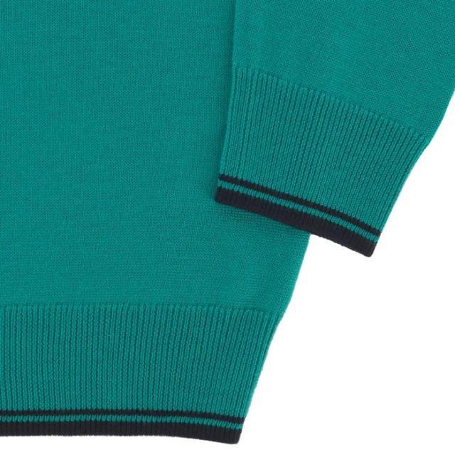 FootJoy GOLF ロゴ刺繍 編地切替 長袖 Vネック セーター view5