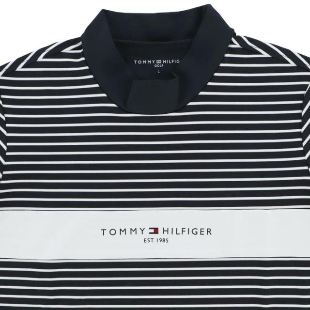 TOMMY HILFIGER GOLF 胸ボーダー UVケア 長袖 モックネックシャツ view2