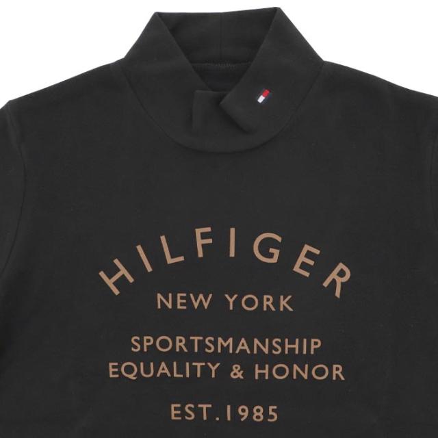 TOMMY HILFIGER GOLF 起毛生地 ロゴプリント 長袖 モックネックシャツ view2