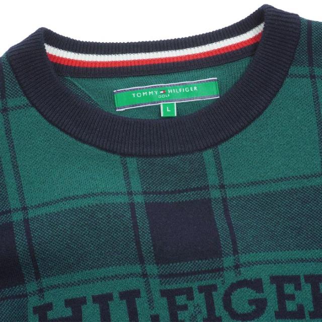 TOMMY HILFIGER GOLF ロゴジャガード バッファローチェック柄 長袖 クルーネック セーター view2