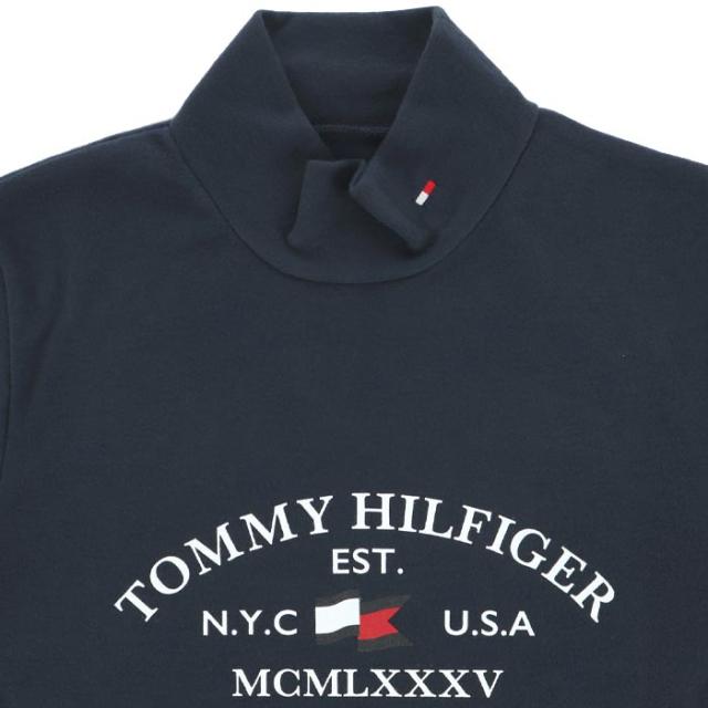 TOMMY HILFIGER GOLF アーチロゴプリント ストレッチ 長袖 ハイネックシャツ view2