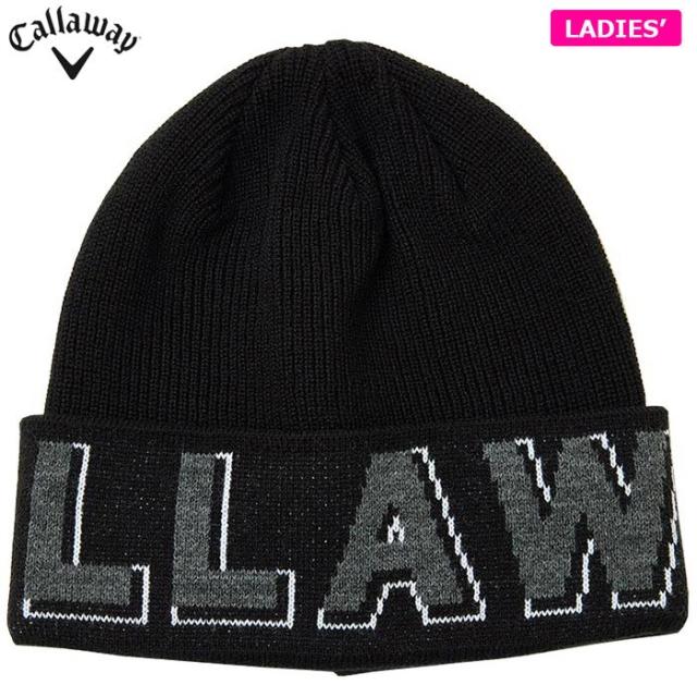 [2024年モデル] キャロウェイ レディース ロゴデザイン ビーニー C24291220 1010 ブラック