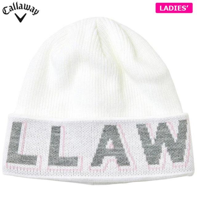 [2024年モデル] キャロウェイ レディース ロゴデザイン ビーニー C24291220 1030 ホワイト