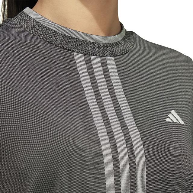 adidas GOLF ULTIMATE365 スリーストライプス ジャカード ストレッチ 半袖 モックネックシャツ view2