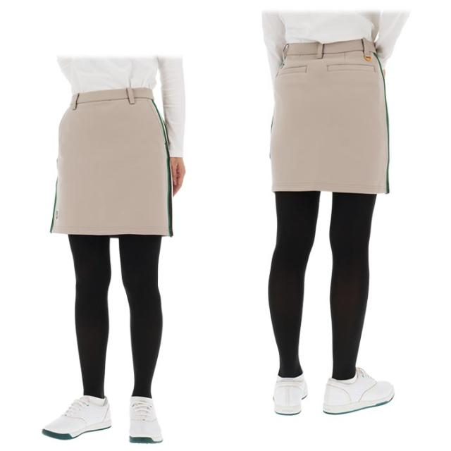 Munsingwear GOLF ENVOY サイドライン ロゴワッペン ストレッチ 裏起毛 スカート view1