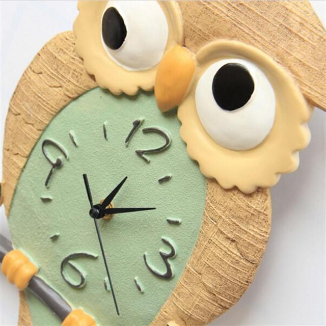 正規販売代理店 フクロウ モチーフ イラスト 子供部屋 時計 インテリア Clock クロック 壁掛け ウォール ウォッチ オシャレ 55 以上節約