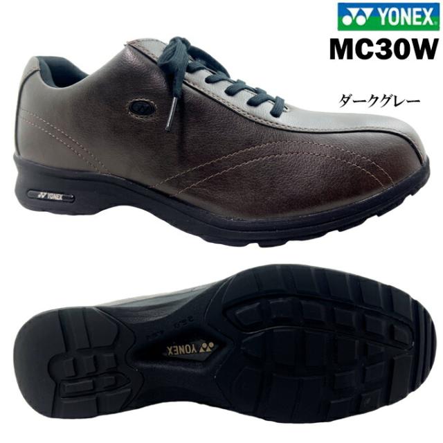 ウォーキングシューズ メンズ YONEX／ヨネックス パワークッション SHW MC30W ダークグレー ワイドタイプ 幅広 4.5E 軽量 コンフォートシューズ 快適 歩きやすい 脱ぎやすい 履きやすい サイドファスナー 防滑 高いグリップ力 耐久性あり 抗菌 防臭 撥水 男性 紳士