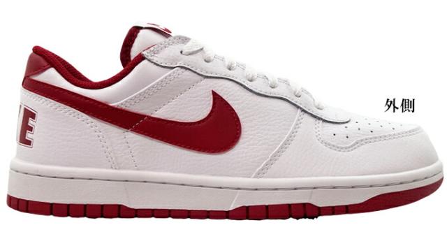スニーカー メンズ ナイキ ビッグ ロー 355152 150 ホワイト/ジムレッド 25.0~29.0cm BIG NIKE LOW 靴 シューズ ローカット カジュアル タウン履き ストリート 軽量 耐久性 男性 紳士 学生
