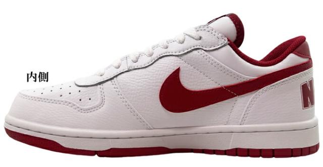 スニーカー メンズ ナイキ ビッグ ロー 355152 150 ホワイト/ジムレッド 25.0~29.0cm BIG NIKE LOW 靴 シューズ ローカット カジュアル タウン履き ストリート 軽量 耐久性 男性 紳士 学生