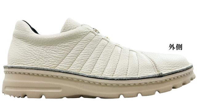 カジュアルシューズ レディース A-OK 7280 エーオーケー アイボリー グレー 22.5~24.5cm シボ革 ラウンドトゥ フラットソール 疲れにくい 低反発 クッション性 屈曲性 通気性 軽量 本革 レザー ソフト革 幅広 4E EEEE 日本製 made in japan 女性 婦人