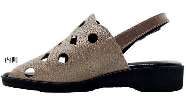 サンダル レディース A-OK CASUAL&SPORTS 5111 オーク クロ 22.5~25.0cm エーオーケー コンフォートサンダル  バックストラップ 低反発 クッション性 通気性 軽量設計 屈曲性 本革 レザー 吸汗 幅広 4E EEEE 日本製 made in japan 女性 婦人