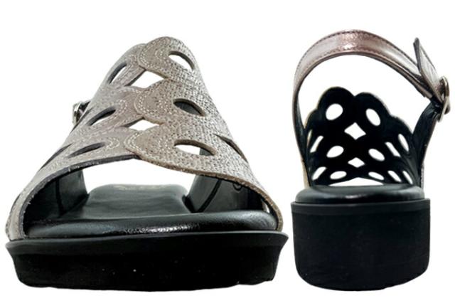 サンダル レディース A-OK CASUAL&SPORTS 5111 オーク クロ 22.5~25.0cm エーオーケー コンフォートサンダル  バックストラップ 低反発 クッション性 通気性 軽量設計 屈曲性 本革 レザー 吸汗 幅広 4E EEEE 日本製 made in japan 女性 婦人