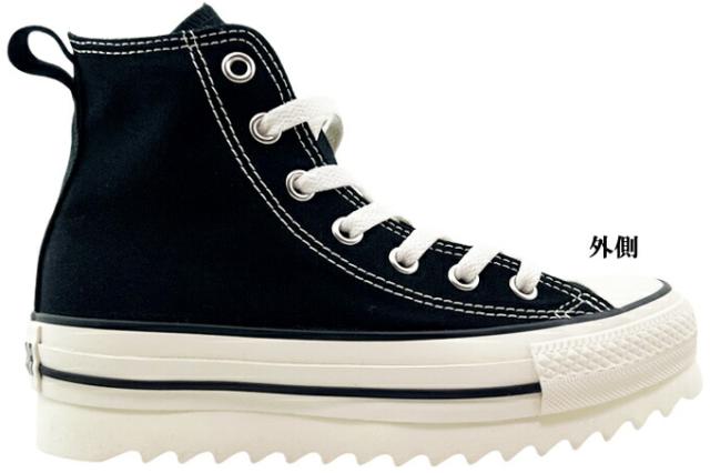 スニーカー レディース コンバース オールスター シャークソール HI ブラック ホワイト ピンク 23.0~25.5cm CONVERSE ALL STAR SHARKSOLE HI ハイカット 女性 婦人 学生 タウン カジュアル