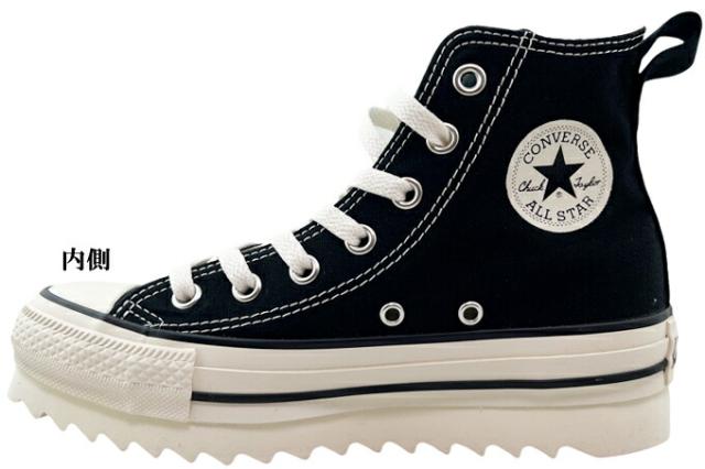 スニーカー レディース コンバース オールスター シャークソール HI ブラック ホワイト ピンク 23.0~25.5cm CONVERSE ALL STAR SHARKSOLE HI ハイカット 女性 婦人 学生 タウン カジュアル