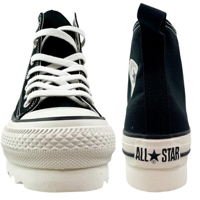 スニーカー レディース コンバース オールスター シャークソール HI ブラック ホワイト ピンク 23.0~25.5cm CONVERSE ALL STAR SHARKSOLE HI ハイカット 女性 婦人 学生 タウン カジュアル