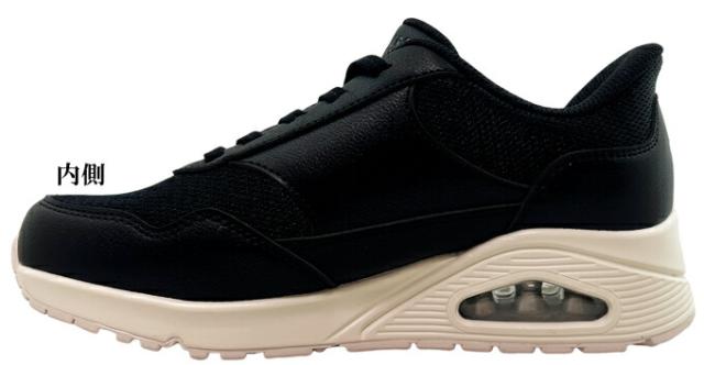 スケッチャーズ スリップインズ レディース スニーカー ウノ-バンクシア 177117W ブラック ホワイト 23.0~25.0cm SKECHERS UNO-BANKSIA ハンズフリー カジュアル フィットネス ウォーキング クッション性 散歩 旅行 靴 軽量 女性 婦人 女子 学生