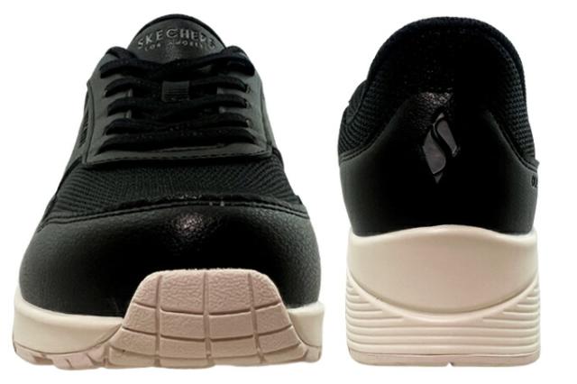 スケッチャーズ スリップインズ レディース スニーカー ウノ-バンクシア 177117W ブラック ホワイト 23.0~25.0cm SKECHERS UNO-BANKSIA ハンズフリー カジュアル フィットネス ウォーキング クッション性 散歩 旅行 靴 軽量 女性 婦人 女子 学生