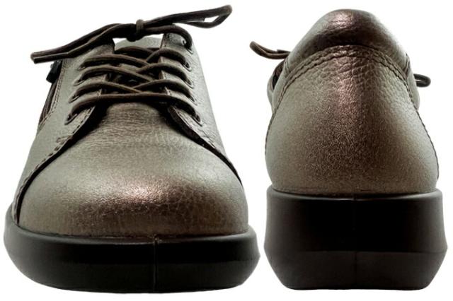 ウォーキングシューズ レディース アキレス ソルボ C 557 幅広 4E おしゃれ 快適 ワイド ブロンズ 22.0~25.0cm Achilles・SORBO 撥水 サイドファスナー カジュアル コンフォートシューズ ウォーキング 旅行 お出かけ 本革 牛革 レザー クッション性 女性 婦人 ASC5570