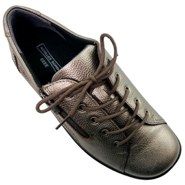 ウォーキングシューズ レディース アキレス ソルボ C 557 幅広 4E おしゃれ 快適 ワイド ブロンズ 22.0~25.0cm Achilles・SORBO 撥水 サイドファスナー カジュアル コンフォートシューズ ウォーキング 旅行 お出かけ 本革 牛革 レザー クッション性 女性 婦人 ASC5570