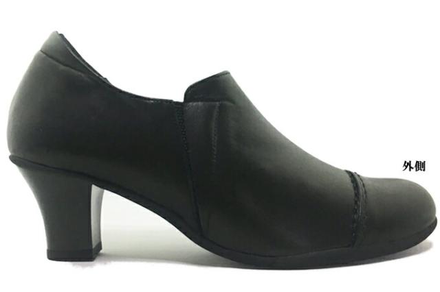 NINE DI NINE No.131-0274 ナイン・デ・ナイン レディース パンプス ブーティ サイドゴア 3E EEE クッション性 消音 防滑 屈曲性 靴 本