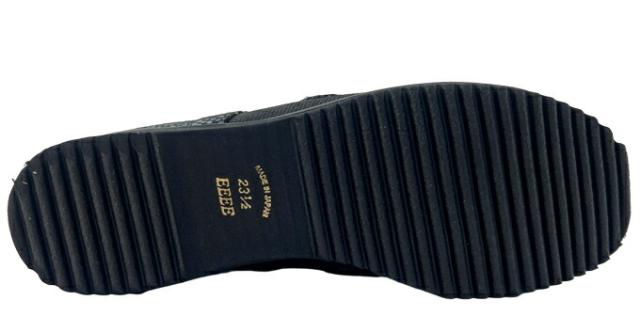 カジュアルシューズ レディース SPORTS NINE No.134-2801 スポーツ・ナイン カジュアル スリッポン コンフォートシューズ オブリークトゥ 本革 ストレッチ素材 クッション性 幅広 4E EEEE 靴 シューズ 日本製 女性 made in japan 婦人 スポーツナイン