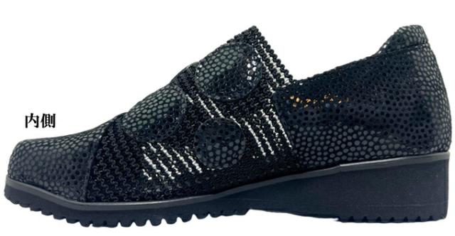 カジュアルシューズ レディース SPORTS NINE No.134-2811 スポーツ・ナイン カジュアル スリッポン コンフォートシューズ オブリークトゥ 本革 ストレッチ素材 通気性 メッシュ地 クッション性 幅広 4E EEEE 靴 シューズ 日本製 女性 made in japan 婦人 スポーツナイン
