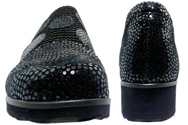 カジュアルシューズ レディース SPORTS NINE No.134-2811 スポーツ・ナイン カジュアル スリッポン コンフォートシューズ オブリークトゥ 本革 ストレッチ素材 通気性 メッシュ地 クッション性 幅広 4E EEEE 靴 シューズ 日本製 女性 made in japan 婦人 スポーツナイン