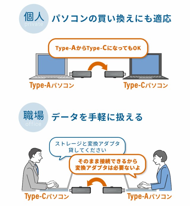 ロジテック ポータブルSSD 500GB 高速 外付け type-C type-A 両対応