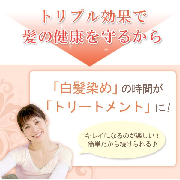 トリプル効果で髪の健康を守るから