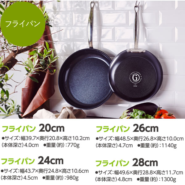 グリーンパンのサイズ