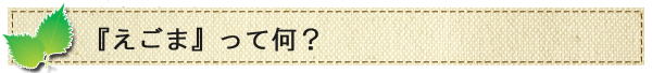 「えごま油」のえごまってなに？