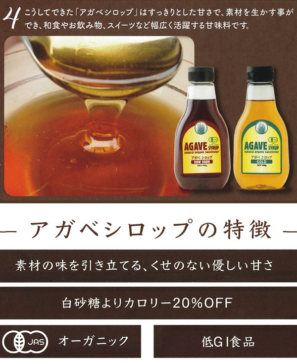 アガベシロップはすっきりした甘さ