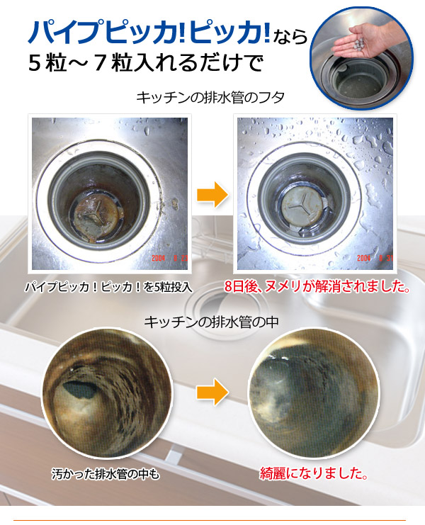 粒を投入するだけで綺麗に