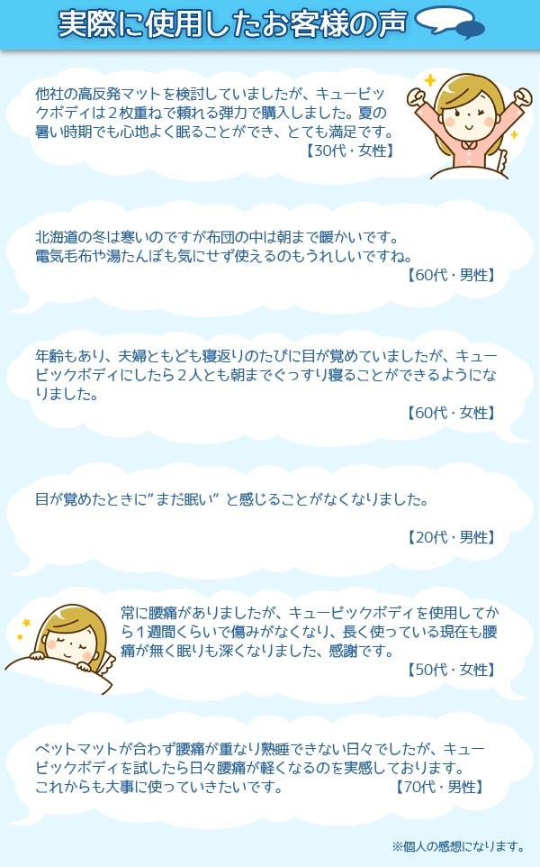 実際に使用したお客様の声