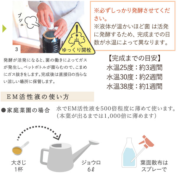 EM活性液の使い方