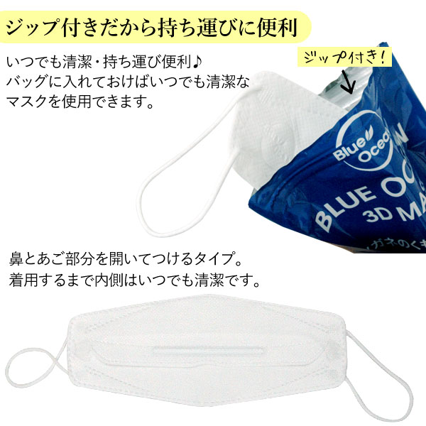 ジップ付きのマスクケース!3Dマスクだからいつでも清潔