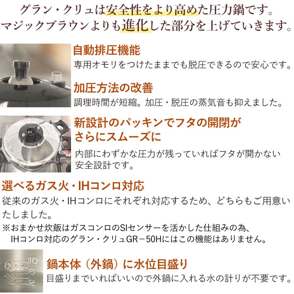 進化した圧力鍋。安全性が向上