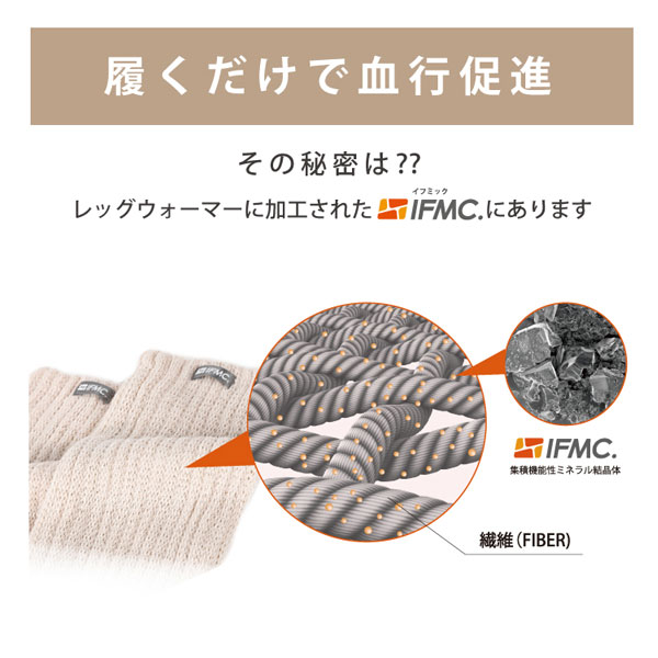 履くだけで血行促進!その秘密は??レッグウォーマーに加工されたIFMC.にあります