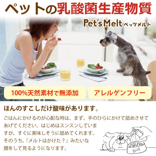 ペットの乳酸菌生産物質