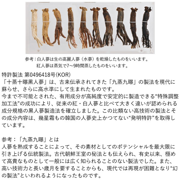 黒人参　高麗人参