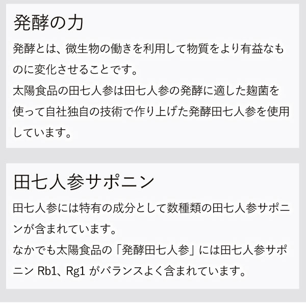 発酵の力と田七人参サポニンについて