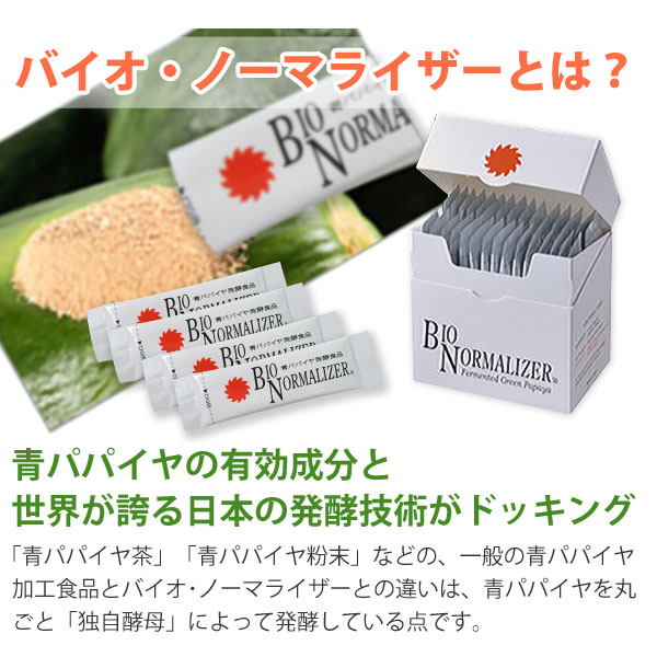 バイオノーマライザーとは?青パパイヤの有効成分と世界が誇る日本の発酵技術がドッキング