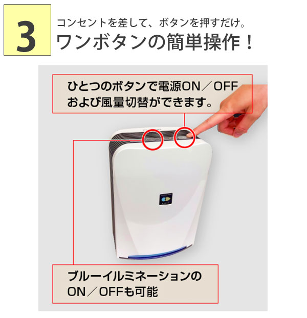 ワンボタンの簡単操作!