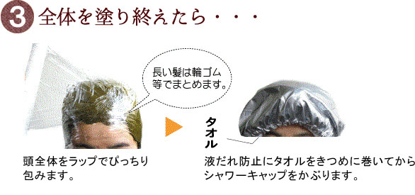 グリーンノート白髪染めの方法3